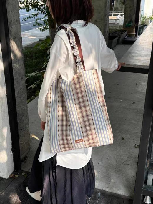 nothe Case布然/CYBD273/「盐茶半岛」格纹拼接单肩包 商品图1