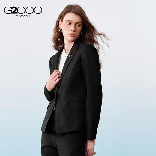 G2000女装SS26商场新款[配襟针/多面弹/三防/可机洗】䀍通勤西装61211083 商品图3