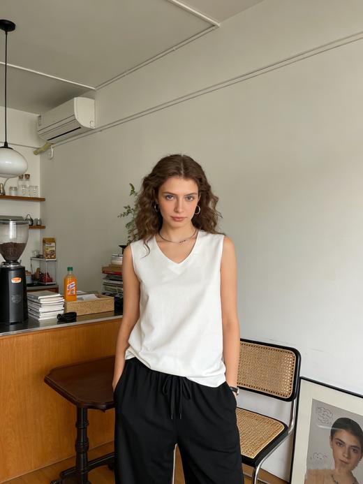 【醋酸砂洗罗纹系列】舒雅女士敞脚口长裤 ，65%再生纤维素纤维35%聚酯纤维  200G  31/27194P 商品图1