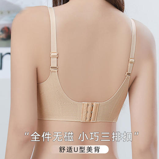 ZYQ-559  粉底液内衣无痕蕾丝反重力提拉薄款透气固定杯舒适小胸聚拢文胸（单件） 商品图2