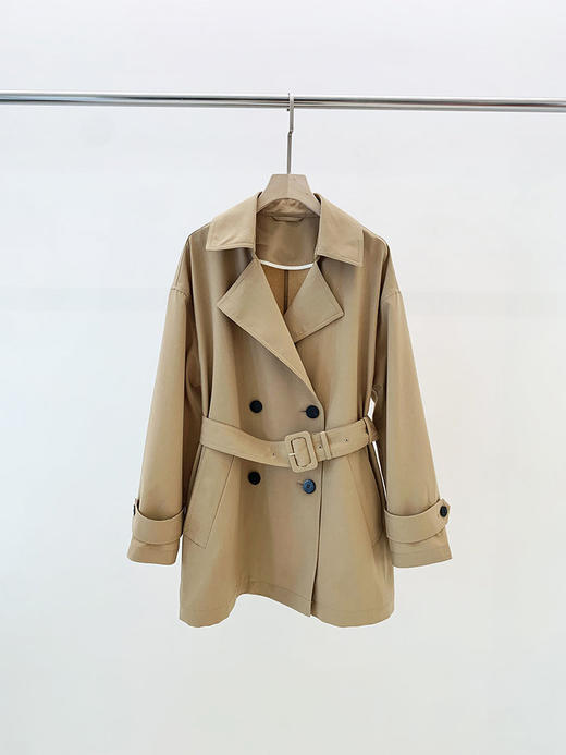 【高品质私服】【IC丝羊毛平纹布双排扣风衣】百搭经典的驼色 满载洒脱时髦N1211-CC【无标出货 介意慎拍】 商品图8