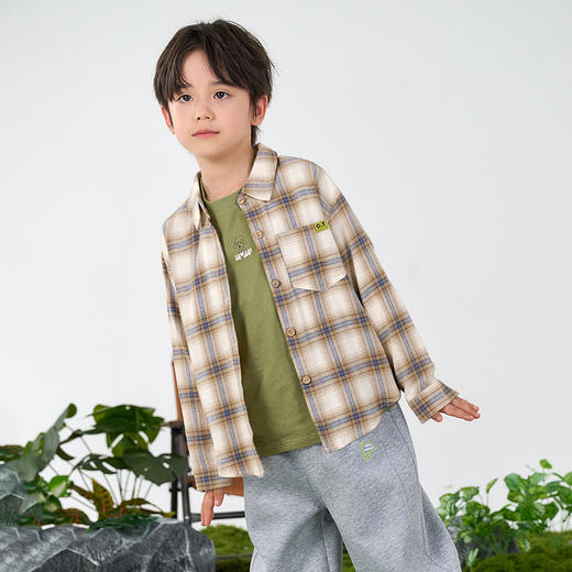 【简约百搭格子衬衫】棉花堂  梭织格子衬衫 A类   亲肤柔软  10FD61072 商品图4