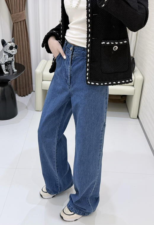 39-3  jennie同款 小C蓝色牛仔裤 商品图2