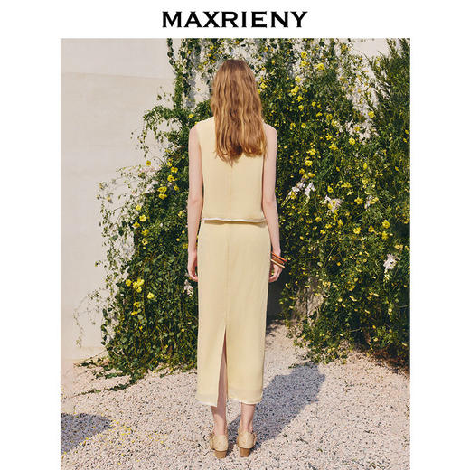 【商场同款】MAXRIENY精致日常感无袖雪纺衬衫立体花小众设计上衣(货号:MC86TP259) 商品图3