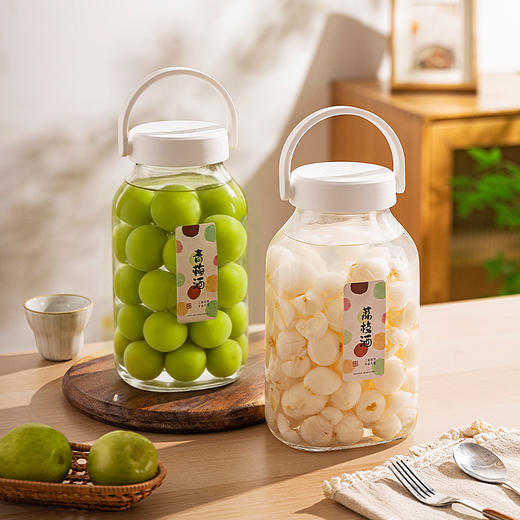 摩登主妇泡酒瓶单向排气青梅杨梅酒专用储存罐子食品级玻璃密封罐 商品图4