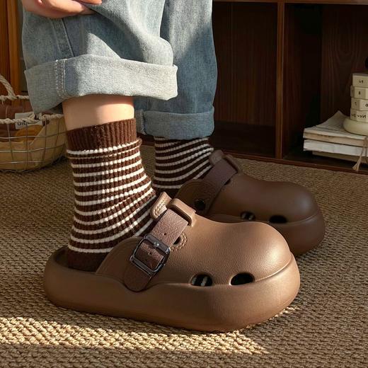 【花园鞋】春夏新款时尚简约慵懒百搭松弛勃肯外穿包头成人凉拖花园鞋【WG26236】 商品图2