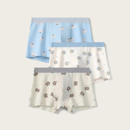 连绵· 男童舒棉无痕平角内裤 3条装（3-9岁） 商品图0