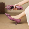 【预售7天】轻奢气质5cm法式水钻方扣尖头浅口单鞋JLY&18-883 商品缩略图0