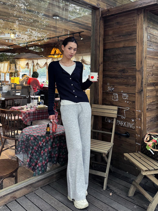 【纸片人】噢蜜ooomeooo假两件精纺毛衣开衫 商品图4