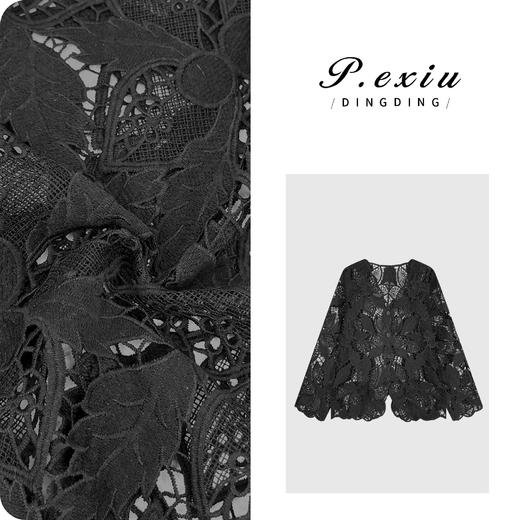 法式高级感蕾丝立体勾花镂空气质长袖衬衫WH00531 商品图0