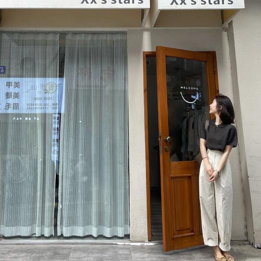 雀说白色窄版休闲西装裤女春夏薄款法式高级感垂感高腰阔腿裤直筒长裤ALW9142 商品图2