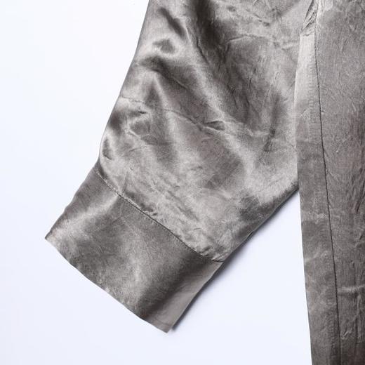 SDSA男装2026新款高贵轻奢简约纯色垂感长袖衬衫百搭慵懒风衬衣 商品图3