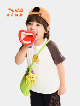 狮子王联名安踏儿童男童针织短袖2026年夏季新款舒适亲肤小童短T352629115