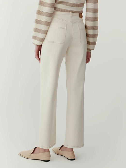 小禾同步神仙百穿四面弹显瘦烟管小白裤 商品图3