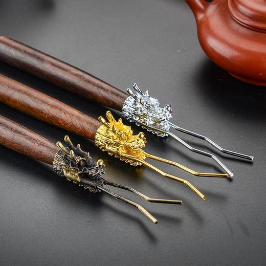 铁壶夹/防烫把手纯铜壶叉黑檀日式银壶专用壶叉铁壶夹壶盖叉铜壶夹 商品图1