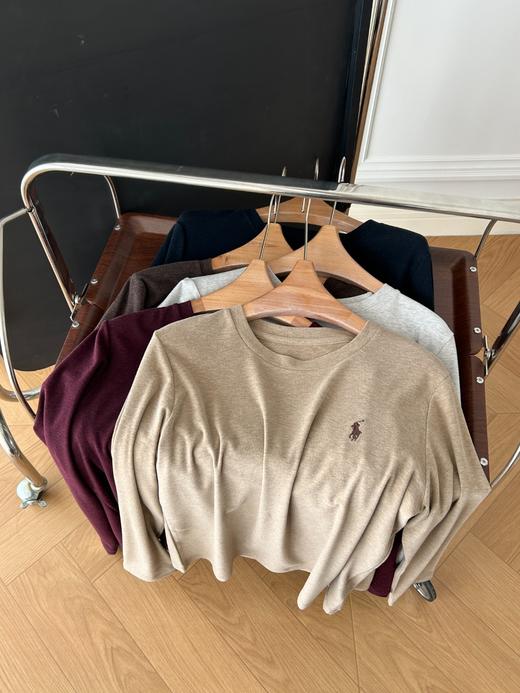 点此购买 拉夫劳伦春秋季女士小马圆领老钱磨毛打底衫 yw 341714 商品图8