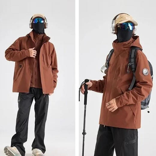 JEEP SPIRIT『三合一冲锋衣』| 防风、防雨、耐脏，三防外壳+加绒内胆，一件可当三件穿！ 商品图4