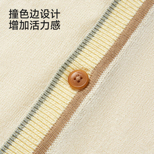 【商场同款】英氏儿童外套男童夏季短毛衫外套空调房休闲撞色开衫 商品图4