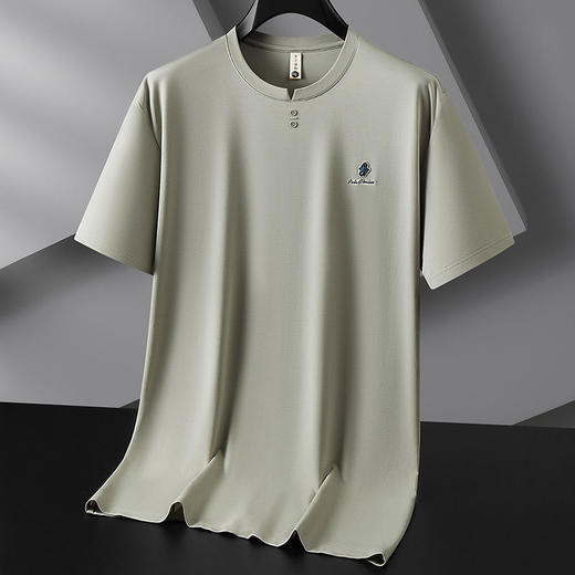 【DG】大依优型大码男装夏季鸡心领短袖商务休闲百搭圆领短袖T恤300斤 商品图3