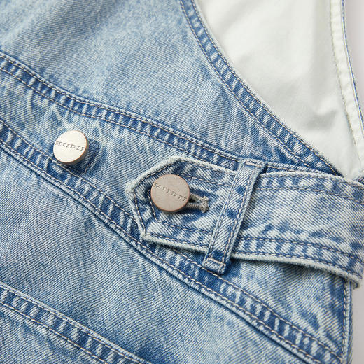 谜底牛仔连衣裙无袖2026年夏季新品A摆烫钻文艺背带裙女262ML0473 商品图3