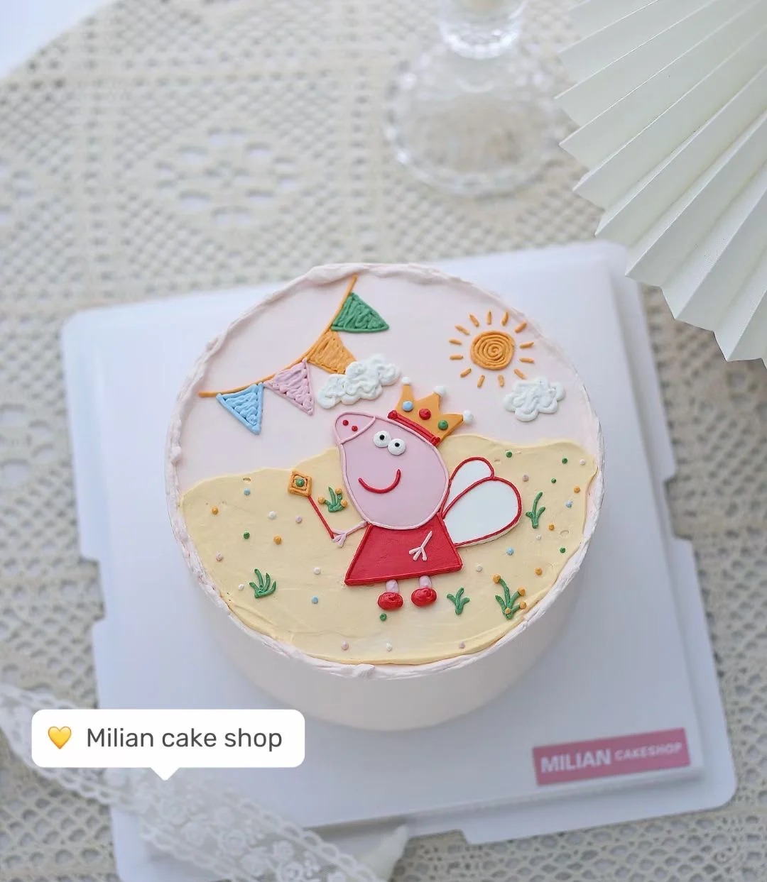 多款式~小猪佩奇可爱手绘蛋糕-低糖处理无添加