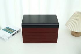 红色中式骨灰盒殡仪用品木质骨灰翁木盒丧葬寿盒殡葬环保材质纪念