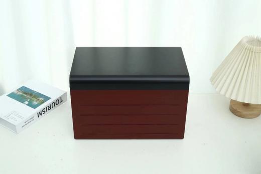 红色中式骨灰盒殡仪用品木质骨灰翁木盒丧葬寿盒殡葬环保材质纪念 商品图0