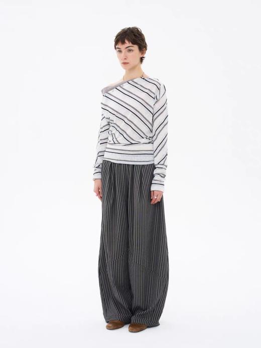 local tag/lt26ssk24/尼斯假日 拼接条纹修身T 商品图1