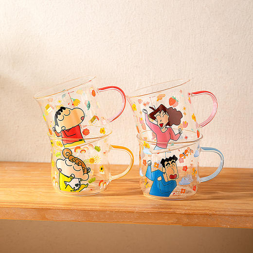 摩登主妇一家四口玻璃杯家用儿童水杯牛奶杯子套装 商品图4