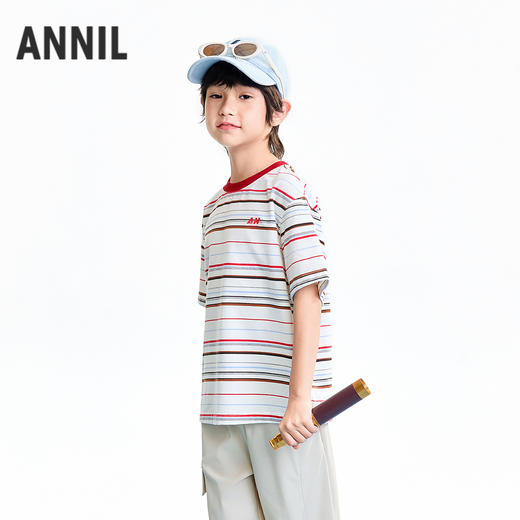 【实体店同款】男童圆领短袖针织衫夏季新款安奈儿童装AB621125 商品图1