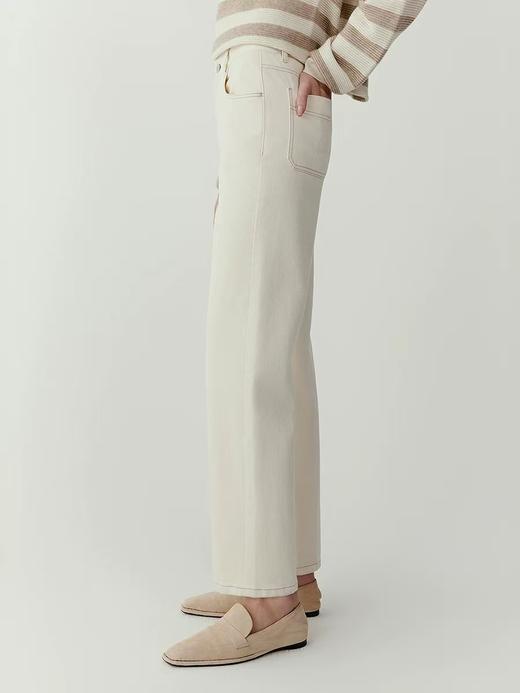 小禾同步神仙百穿四面弹显瘦烟管小白裤 商品图2