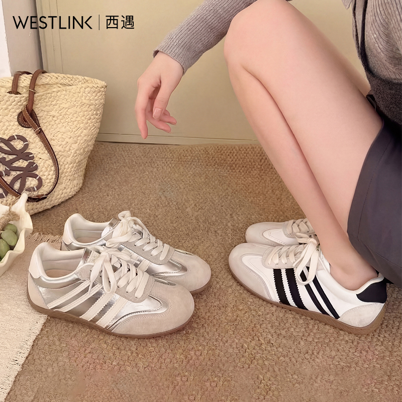 西遇德训鞋女2026新款春季厚底超火运动休闲鞋百搭阿甘鞋舒适板鞋P0066289