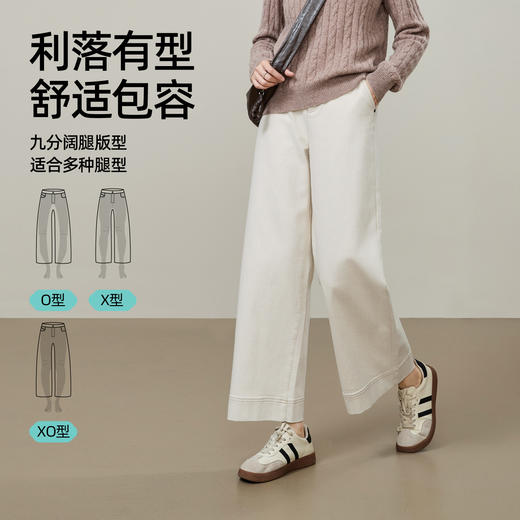 【春新品捡漏！九分阔腿】逸阳春款不易掉色直筒牛仔裤小个子必入8353 商品图4