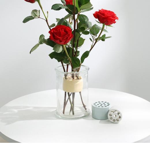塑料插花神器花盆固定工具鲜花束手打螺旋花艺旋花束落地辅助鲜花 商品图3
