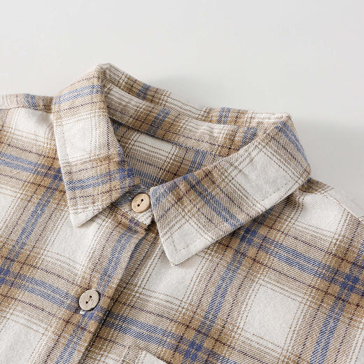 【简约百搭格子衬衫】棉花堂  梭织格子衬衫 A类   亲肤柔软  10FD61072 商品图7