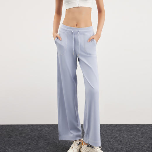 【2026年新款】Mylyis女高腰抽绳直筒阔腿瑜伽裤56401  显瘦遮肉，收腹不勒肚， 商品图3