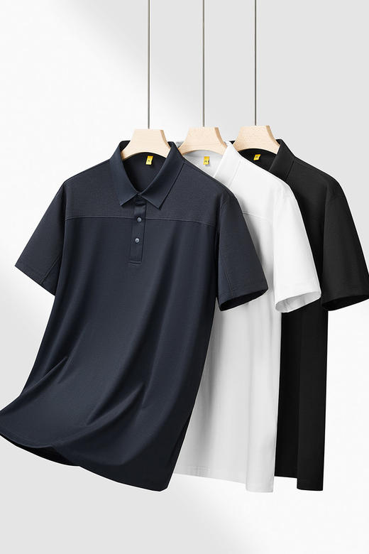 【DG】【新疆棉】大依优型大码男装翻领POLO衫短袖上衣商务休闲T恤300斤 商品图5