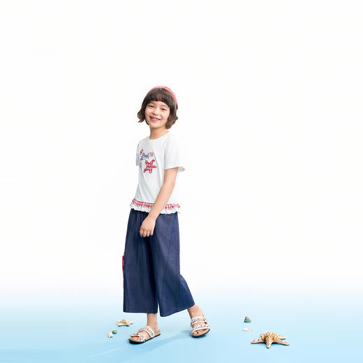 【实体店同款】女童短袖针织衫夏季新款安奈儿童装AG621229 商品图5