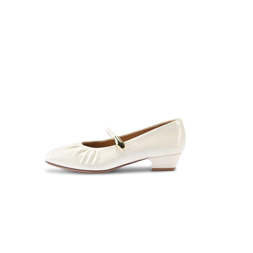 经典鲨2026年春专柜新品3.5cm中粗跟法式复古浅口方头单鞋女KW89-617071 商品图5