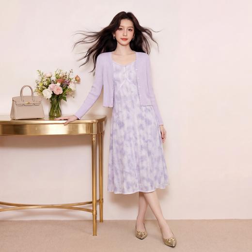 奢姿大码女装2026夏季减龄印花吊带针织两件套胖妹妹时尚甜美套装9961936023AB 商品图3