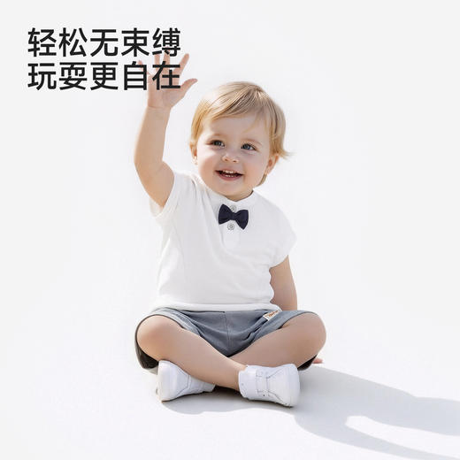 【商场同款】英氏儿童衣服男童夏季短袖T恤纯棉绅士百搭新款上衣 商品图2