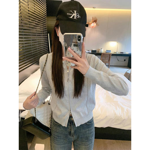 <曾小咸推荐>3.12现货秒杀 ！微信超特价！韩系拉链针织开衫 日常179.99 立减100 秒杀79.99！！ 商品图4