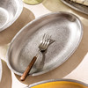 摩登主妇复古西餐盘304不锈钢意面盘子高级感牛排沙拉草帽盘餐具 商品缩略图3