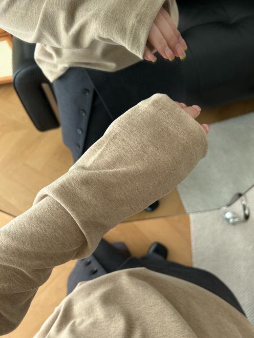 点此购买 拉夫劳伦春秋季女士小马圆领老钱磨毛打底衫 yw 341714 商品图5