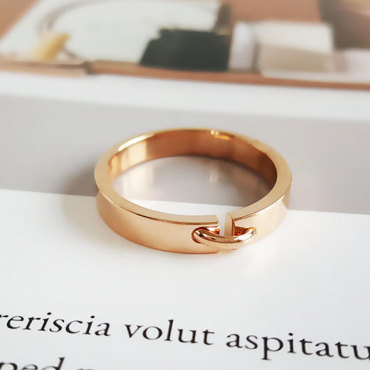 【95新】CHAUMET尚美Liens Evidence 系列玫瑰金宽版无钻缘系·一生戒指62号、宽度3.8mm中性款020326NJS42 商品图2