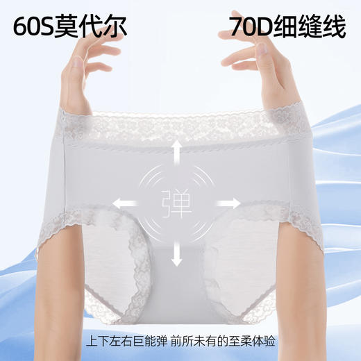 【49元3条，请拍三条，单拍不发】莫代尔聚乳酸7A抗菌包臀女士内裤-M80 商品图8