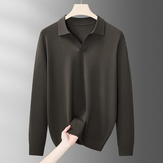 【DDS】大依优型大码男装翻领polo衫商务休闲百搭长袖打底衫加肥上衣 商品图1