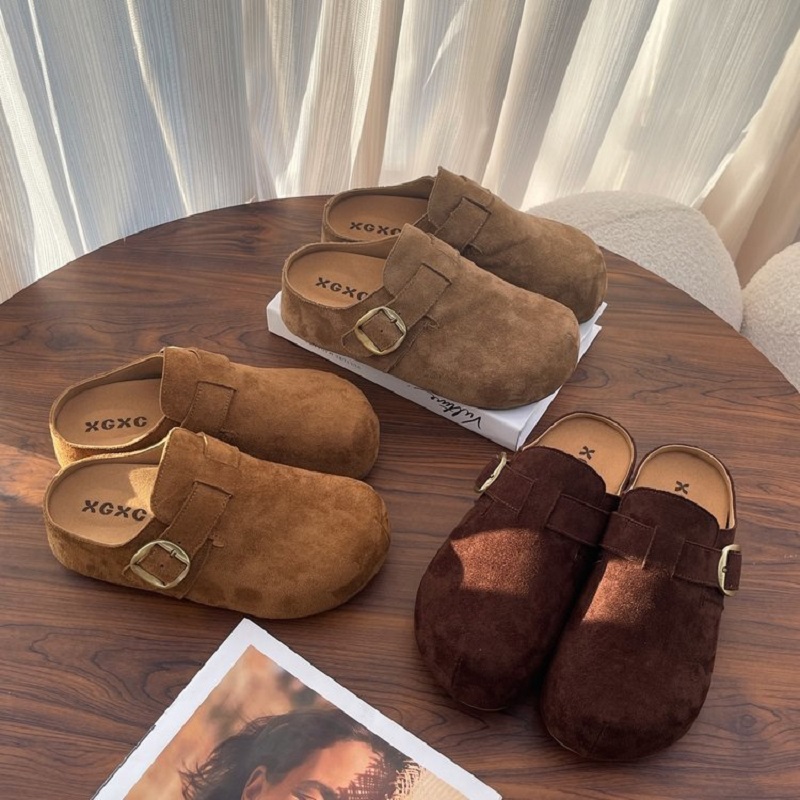 【秒杀】【时髦百搭，休闲慵懒感】XGXC复古厚底增高勃肯鞋懒人半拖一脚蹬百搭松弛感勃肯鞋