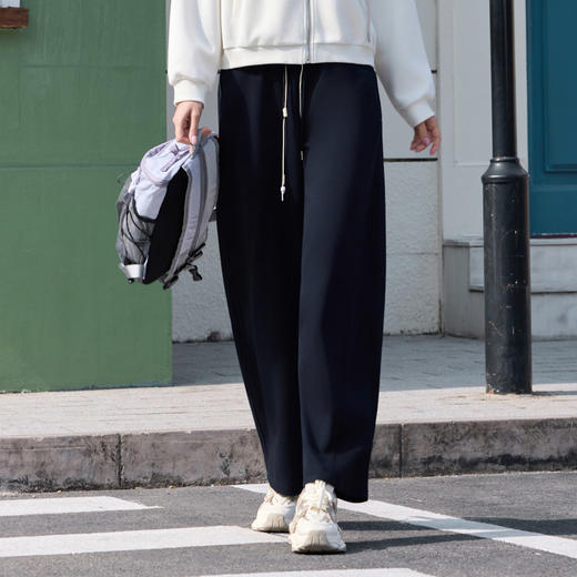 半身缘女裤 春季时尚宽松针织抽绳香蕉裤休闲裤261102P10320172 商品图1