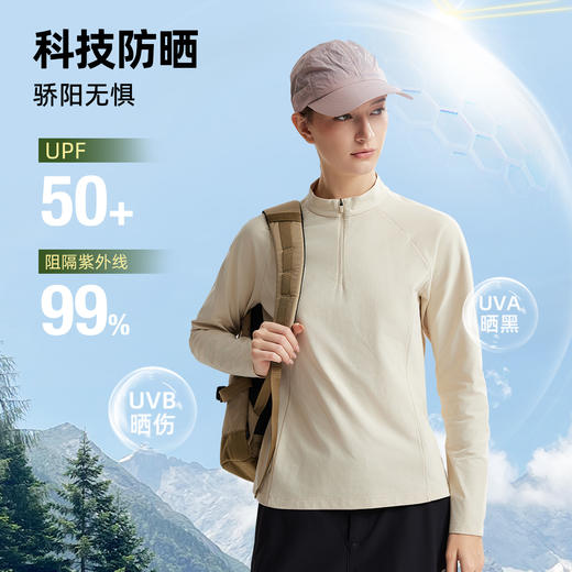 诺诗兰 追途II女式立领长袖T恤  NTSGH2132E 商品图1